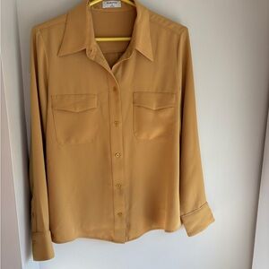 Babaton Tan Button-Down Shirt